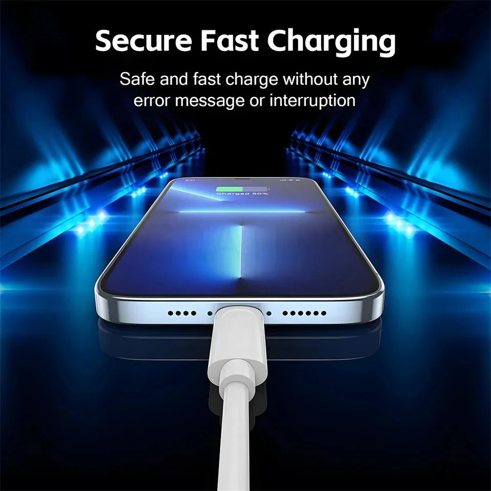 10 PCS 20W PD Fast Charger Cable for iPhone 11 12 13 mini 14 Pro XS Max XR X 8 Plus SE Rapid Charging 1m 2m Data Cable With Box